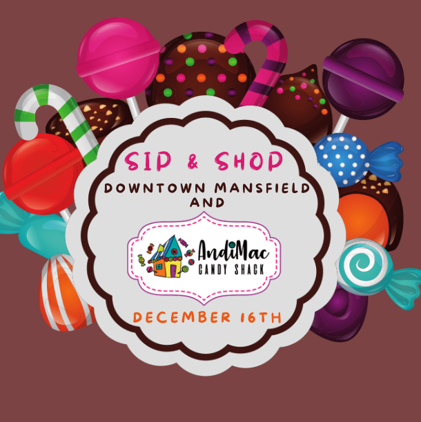 AndimacCandy's tweet photo. 🎉✨ Join us for a festive Downtown Sip and Shop in Mansfield, TX on December 16th! 🛍️🍭 Explore the charming streets, indulge in delightful sips and sweets, and discover unique treasures for everyone on your list at AndiMac Candy Shack! #ShopLocal https://t.co/Sgta9CVmrR https://t.co/sQRaECljAZ