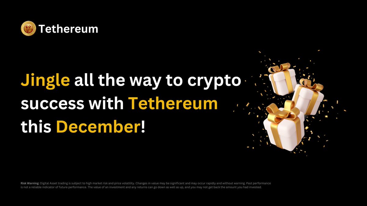 TethereumToken's tweet photo. Jingle all the way to #crypto success with #Tethereum this December! 🎄✨
Trade the festive vibes on @CoinStoreExc and join the celebration.
Wishing you a season of joyful trading and prosperous holidays! 🚀💰
#FestiveTrading #CryptoHolidays
#Christmas2023 #Christmas https://t.co/ayohmwS3Z1