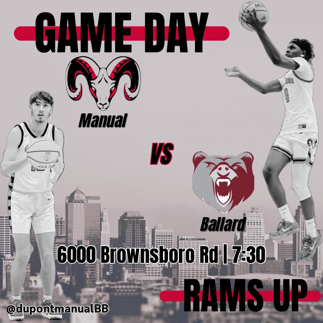 🗣️GAME DAY!!!

🆚Ballard
⏰7:30p
📍 Ballard High School

#RamsUp🐏🏀