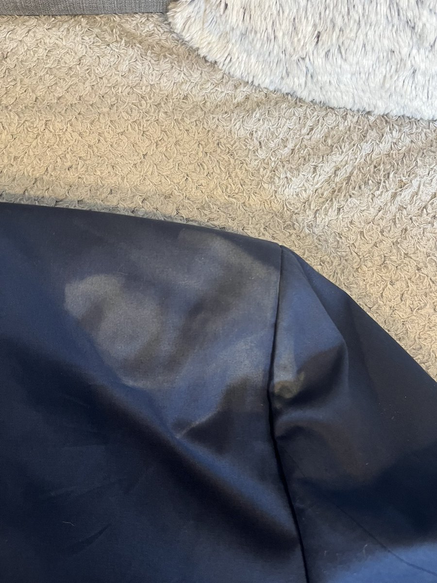hawkey6's tweet image. Received my order today from @Crew_Clothing and there is a stain/footprint mark on my blazer needed for a wedding tomorrow. To say I’m disappointed is an understatement.
