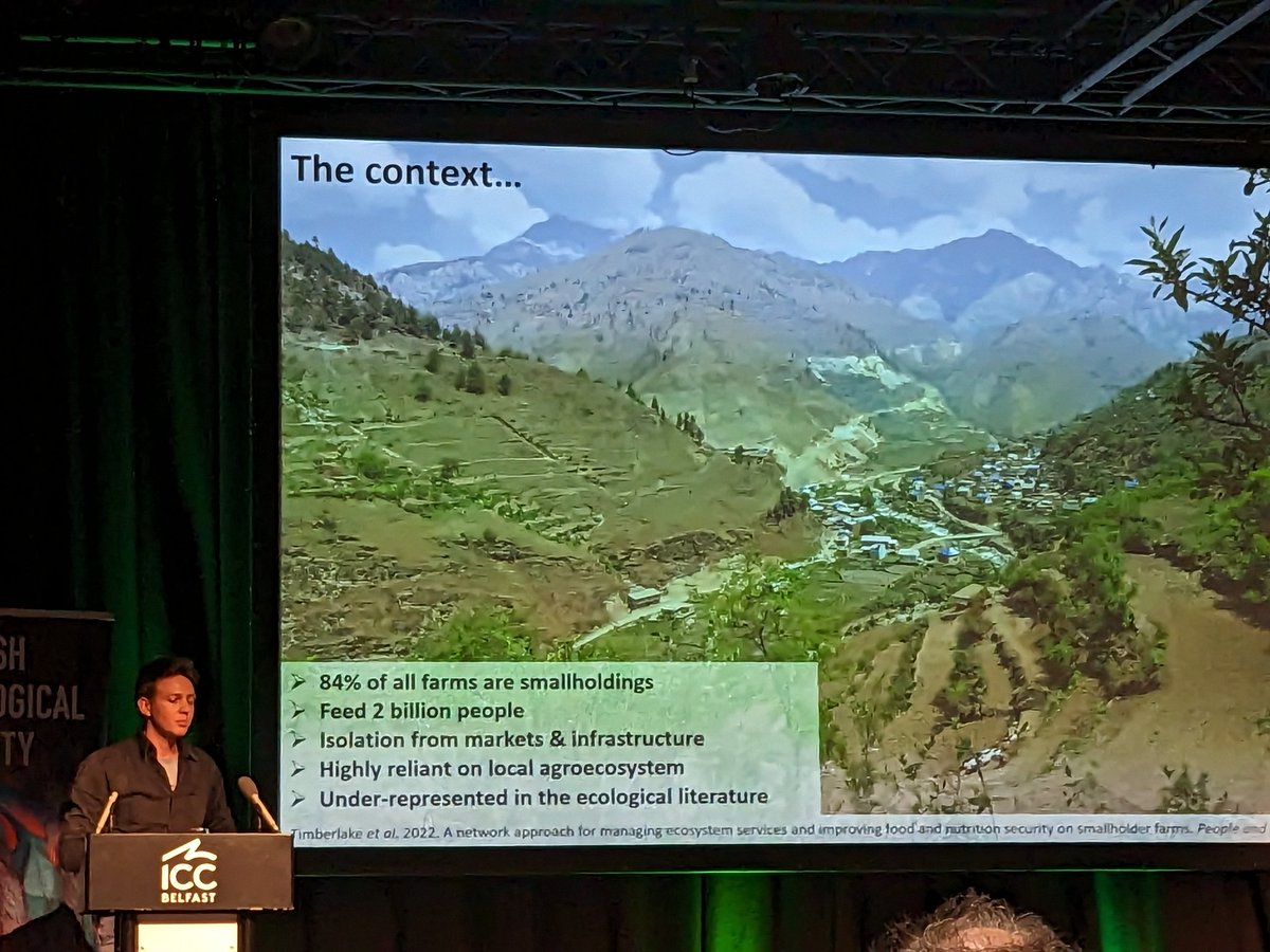 Insect pollinated crops provide the majority of nutrients for small holder farmers in Nepal, but are dependent on a small number of pollinators, leading to potential nutritional implications of pollinator loss in these landscapes - Excellent work by <a href="/TomTimberlake92/">Tom Timberlake</a> #BES2023