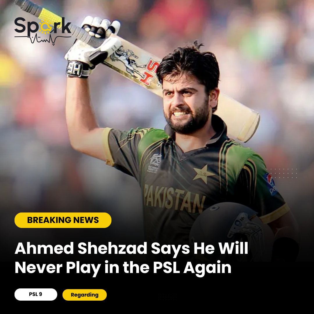 Pakistan men’s cricket team batter, Ahmed Shehzad has called it quits regarding his Pakistan Super League career.   

#AhmadShahzad #PSL #PakistanSuperLeague #Cricket #SportsNews #AUSvsPAK #Retirement #CricketCareer #PAKvsAUS #PakistanCricket #SparkPakistan