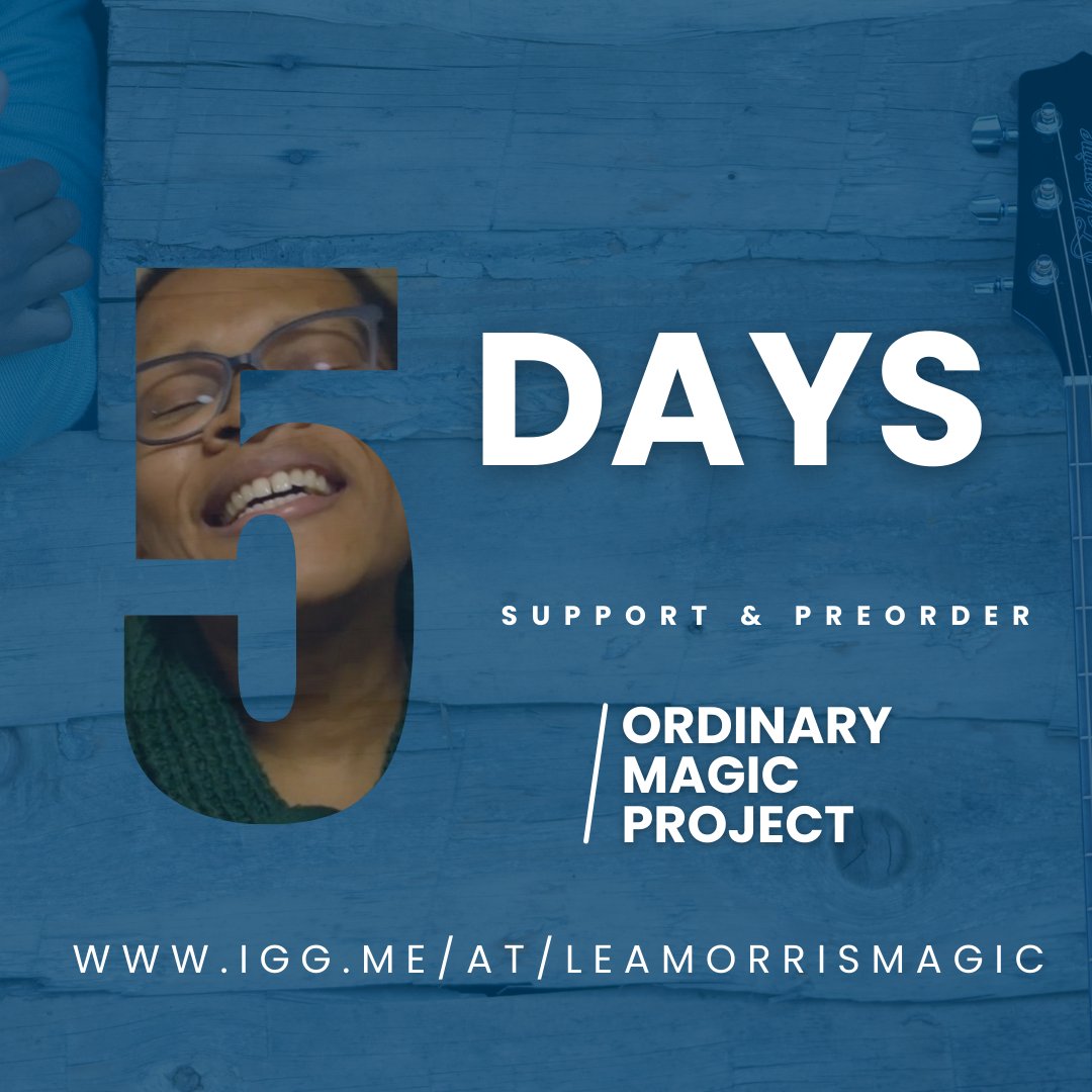Five days and under 50% to go. Check out the project and consider helping it off the ground. This weekend will be a nail biter. 
igg.me/at/LeaMorrisMa…