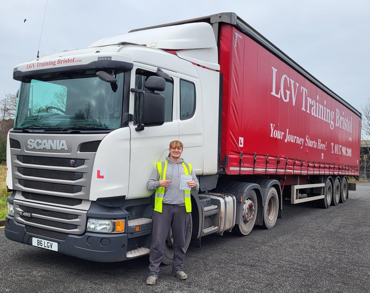 Huge Congratulations to Sam, on a well deserved first time, Cat.C+E test pass today. Keep up the safe driving mate. We wish you all the very best for the future! LGVTrainingBristol.com #YourJourneyStartsHere