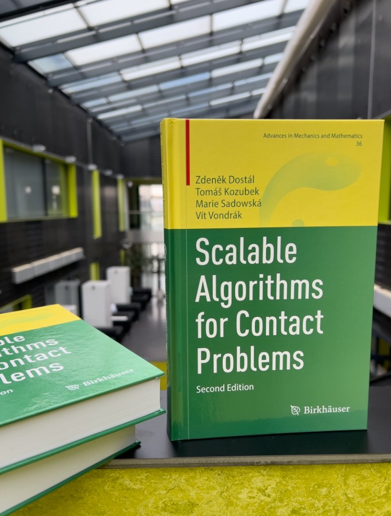 IT4Innovations's tweet image. 📚 Discover innovative #ScalableAlgorithms for multibody #contactproblems in 'Scalable Algorithms for Contact Problems' by @vsbtuo authors.
Dive into insights on challenges in #linearelasticity
👉 doi.org/10.1007/978-3-…
#newbook #bookrelease