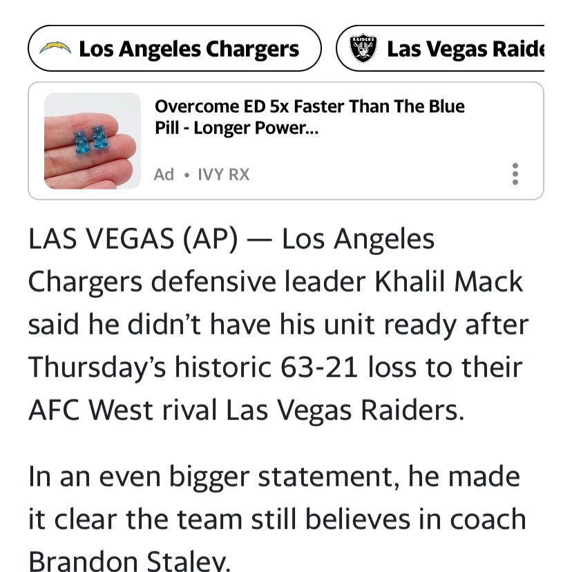 Chargers still believe in Staley after historic 63-21 loss to