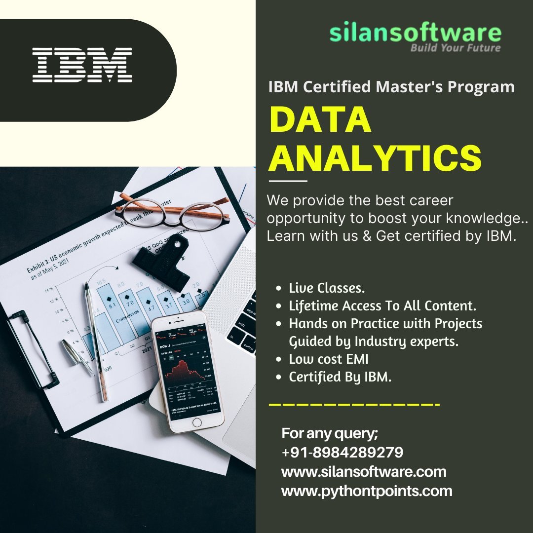 SilanSoftware's tweet image. Join our Master's program on Data Analytics course and get certified..
#dataanalyst #DataAnalytics #dataanalyticscourse #learn #learning #learnwithus #education #educate #SoftwareCourses #softwaretraining #learn #dataanalytics #PowerBI #dataanalyticswithpowerbi