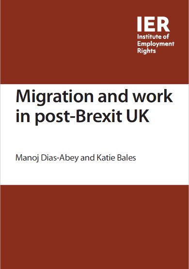 “Seismic shift” needed in migrant workers’ rights. A new IER report, published today & written by @mdiasabey & @KatieBales2 of @BristolUni calls for new regulatory regime that respects the humanity & contribution of all workers. Press release: ier.org.uk/press-releases… (1/2)