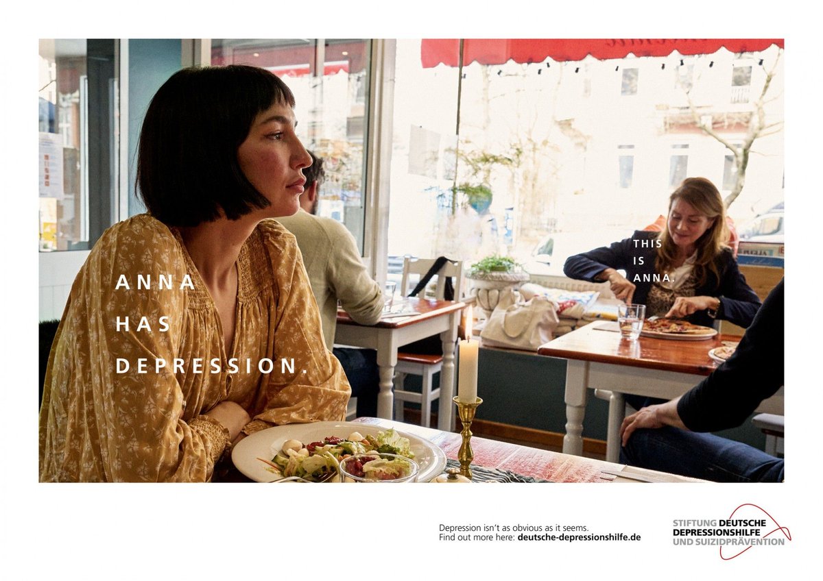 La fondation allemande Deutsche Depressionshilfe a dévoilé une campagne pub intelligente à double lecture pour sensibiliser à la dépression

Plus d’infos : bit.ly/46YreN6