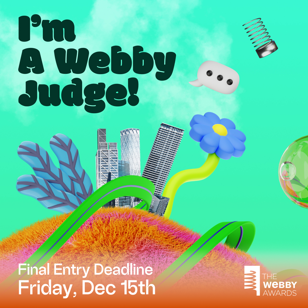 If you haven’t heard.. I’m a judge for @TheWebbyAwards this year!!! You know I’m all about audio-first entertainment (obviously) so I can't wait to hear all the internet's best submissions! The final entry deadline is TODAY! Don’t miss it. webbyawards.com