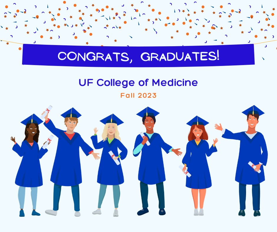 Congratulations to our @UF College of Medicine graduates crossing the stage today and receiving their diplomas! This significant milestone marks the culmination of your dedication and hard work as Gator scientists, and we are immensely proud of you. #UFgrad #GatorPhD #ClassOf2023