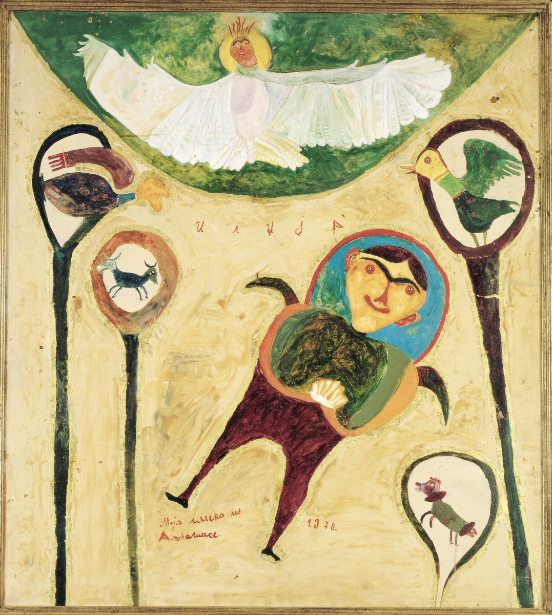 RawVisionMag's tweet photo. Guided by the mentorship of his son, Yugoslav painter Ilija Bosilj's creations come to life on wood, canvas, hardboard, paper and glass. Featured in #RawVision34.
https://t.co/MGV8OjFar8
#ilijabosilj #ilijabosiljbasicevic #artbrut #outsiderart #selftaughtart #rawvision https://t.co/oGgmZ87gYk
