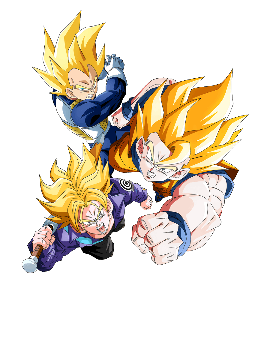超サイヤ人孫悟空＆超サイヤ人ベジータ＆超サイヤ人トランクス(青年期)
