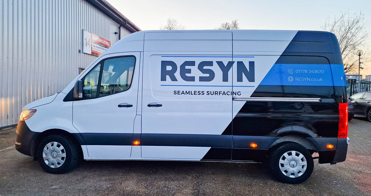 Partial van wrap with bold vinyl colours for Resyn #vehiclegraphics #signagesolutions