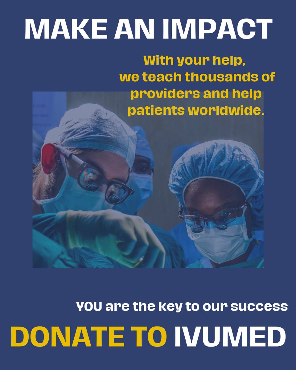 With your help, we provide world-class medical and surgical training to providers in low-resource areas of the world. You are the key to our success. To make an impact today, head to ivumed.org/donate