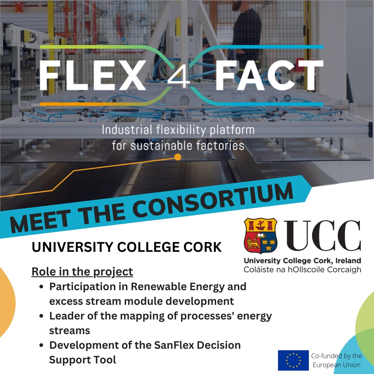 FLEX4FACT (@flex4fact) on Twitter photo โกMeet the FLEX4FACT consortium โก
<a href="/UCC/">UCC Ireland</a> is a major research provider in Ireland. Its Intelligent Efficiency Research Group is involved in the development of #renewableenergy and excess stream modules and leads the mapping of process energy streams in the #FLEX4FACT project. โกMeet the FLEX4FACT consortium โก
<a href="/UCC/">UCC Ireland</a> is a major research provider in Ireland. Its Intelligent Efficiency Research Group is involved in the development of #renewableenergy and excess stream modules and leads the mapping of process energy streams in the #FLEX4FACT project.