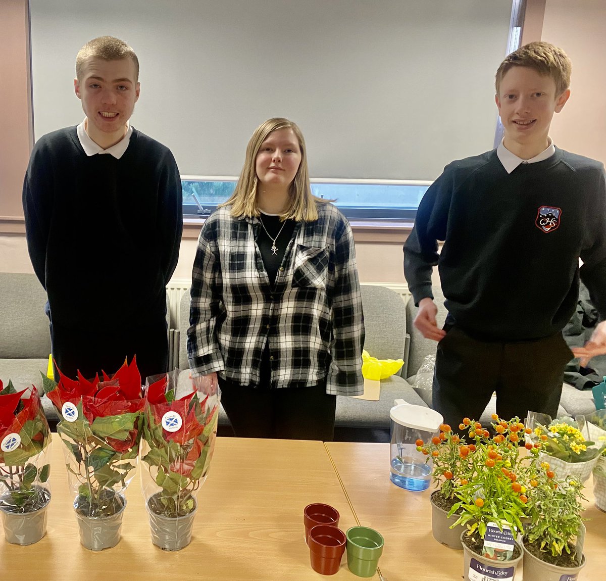 Craigmount SfL (@chs_sfl) on Twitter photo So proud of these three and their <a href="/CraigmountHS/">Craigmount High School</a> classmates for hosting a wonderful Plant Sale to raise funds for <a href="/macmillancancer/">Macmillan Cancer Support</a> and The Yard. So proud of these three and their <a href="/CraigmountHS/">Craigmount High School</a> classmates for hosting a wonderful Plant Sale to raise funds for <a href="/macmillancancer/">Macmillan Cancer Support</a> and The Yard.