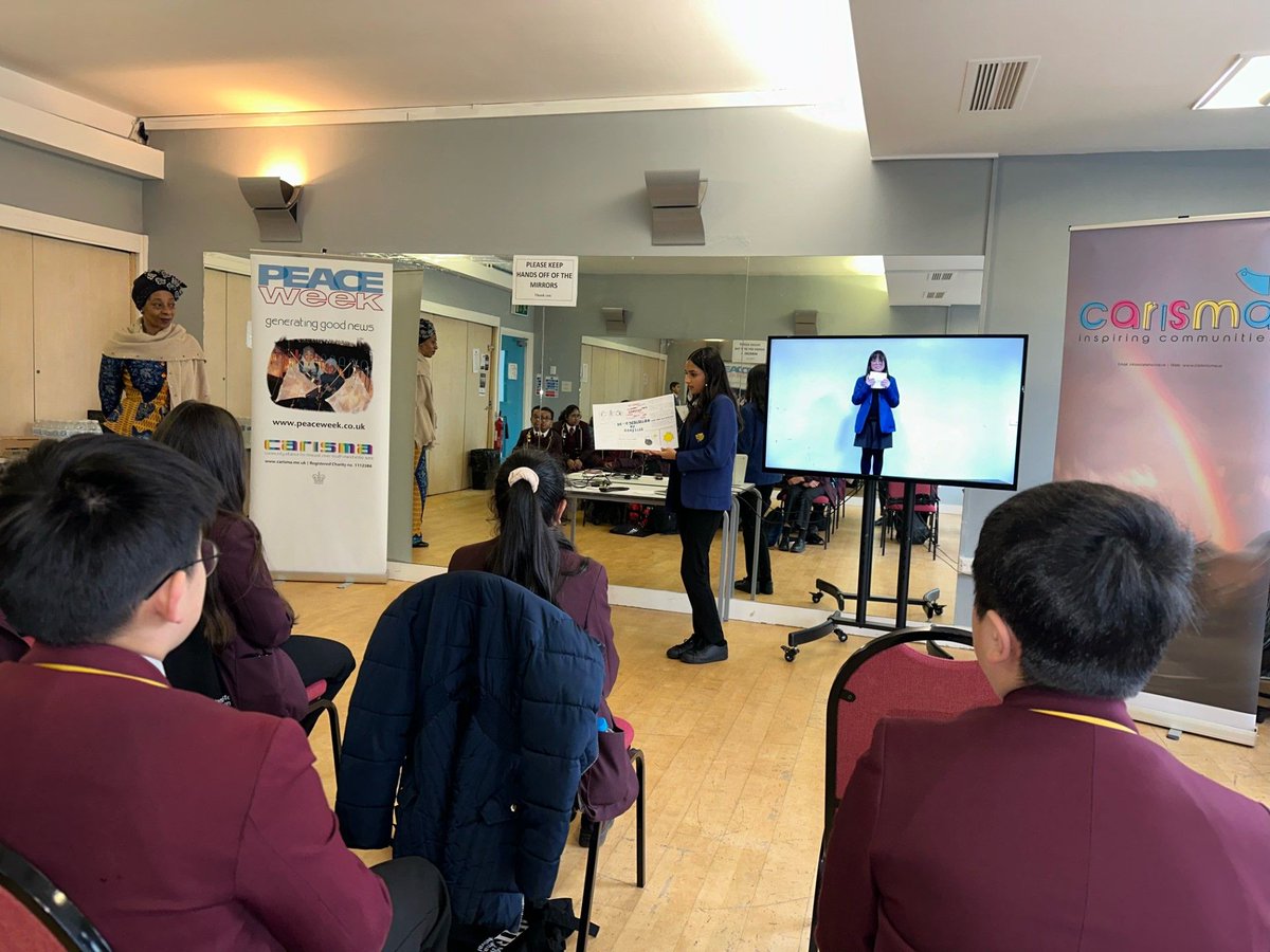 We have representatives of our Executive Council, Smart School Council and Prefects at the De-Escalation of Conflict Schools Showcase, organised by Professor @ErinmaBell MBE DL. Our students delivered a speech, a poem and presented their posters on De-Escalation of Conflict.