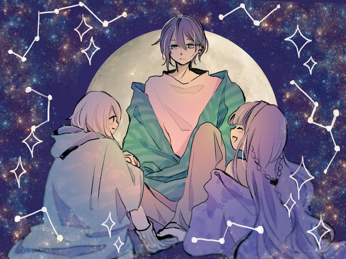 「星座 夜空」のTwitter画像/イラスト(新着)