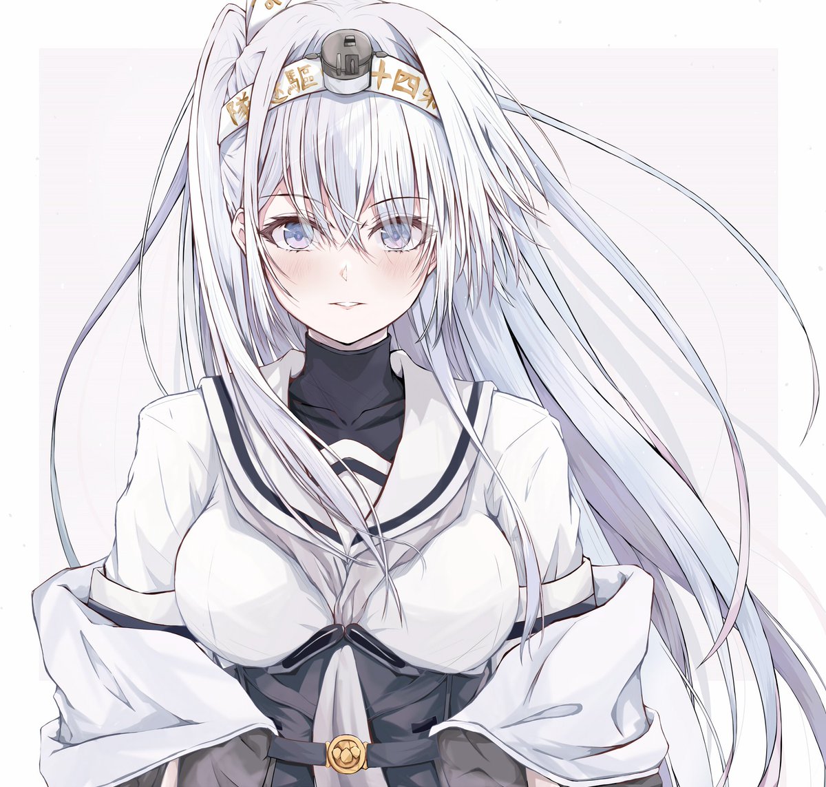 fuyutsuki (kancolle) 1girl solo white sailor collar long hair sailor collar neckerchief school uniform  illustration images