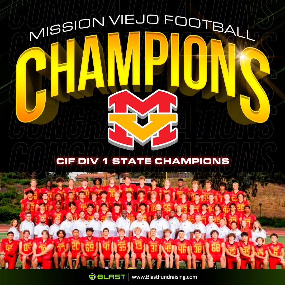 Congrats to @missionfootball on their DIV 1 State Championship! #cif #statechampionship #highschoolfootball🏈 #changingfundraising #reachmoreraisemorekeepmore