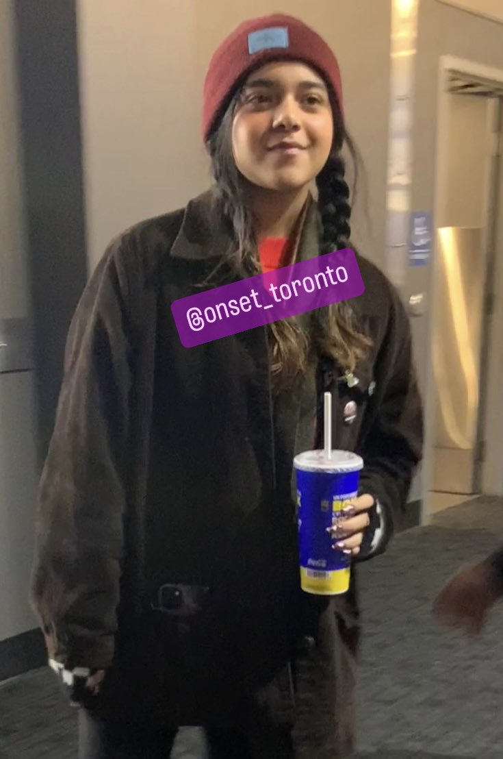 “Ms. Marvel”, Iman Vellani making a surprise appearance &amp; spotted watching an advanced screening of “The Iron Claw” last night in Toronto.
<a href="/TOFilming_EM/">Toronto Filming</a> <a href="/WhatsFilmingON/">What's Filming</a> 
.
.
.
.
#imanvellani #msmarvel #kamalakhan #themarvels #toronto #canada #celebrity #marvel #spotted