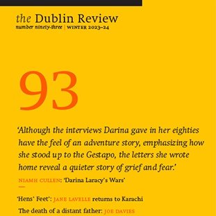 CHRISTMAS GIFT subscriptions are available on our website from €34( incl postage). Starting with NUMBER 93 | WINTER 2023-2024, which is out today. Subscribe @ thedublinreview.com 🎄 🎁 👇