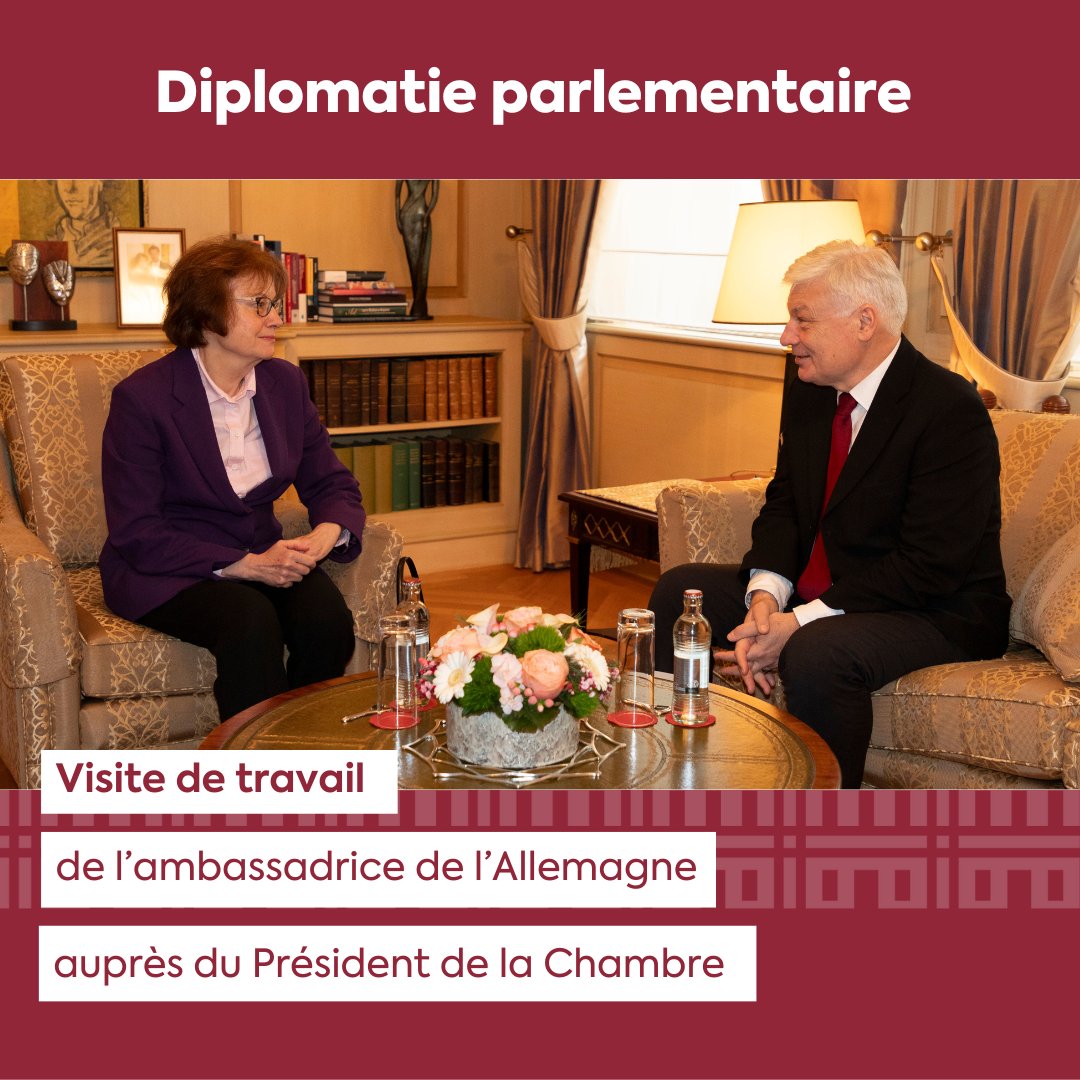 🤝Entrevues avec le corps diplomatique : Le Président de la Chambre des Députés Claude Wiseler a rencontré l’ambassadeur Ambassadeur de la République fédérale d'Allemagne SEMme Heike Peitsch #diplomatieparlementaire #parlement #Luxembourg #Deutschland