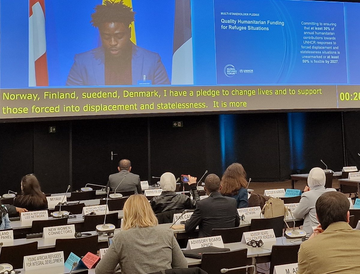 Unearmarked and flexible funding is the money we use to respond on Day 1 of an emergency + for overlooked displacement situations *10* states have now pledged at #RefugeeForum that a significant % of their funding will be unearmarked or flexible Thank you 🇧🇪🇩🇰🇫🇮🇮🇸🇮🇪🇰🇷🇳🇱🇳🇴🇨🇭🇸🇪