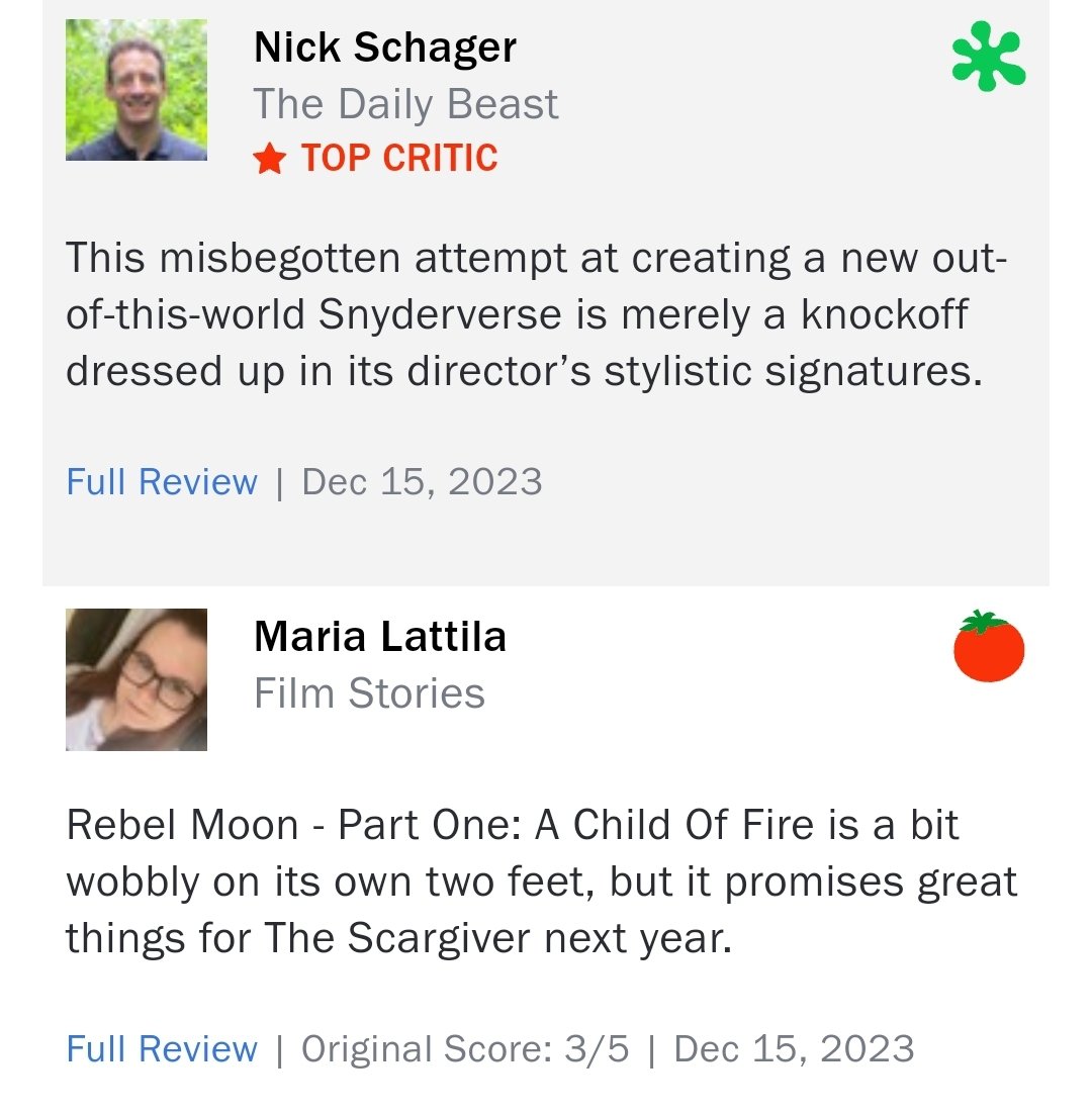 Rebel Moon surpreende com aprovação no Rotten Tomatoes; veja! - Blog  Hiperion