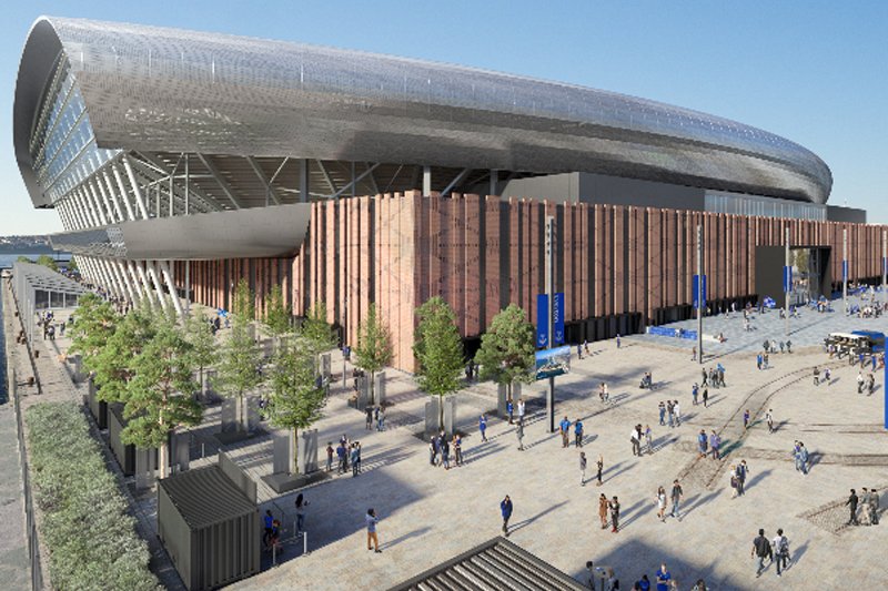 Whitecroft Lighting wins lighting contract at new Everton FC Stadium Find out more here - professional-electrician.com/news/whitecrof… @whitecroftlight #luminaires #commerciallighting
