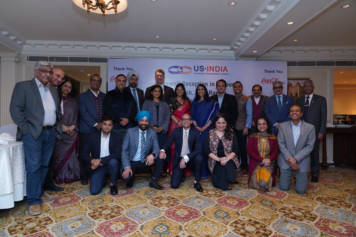 US-India Strategic Partnership Forum (@usispforum) on Twitter photo USISPF bid farewell and honoured Ambassador <a href="/VaniRao1/">Vani Rao 🇮🇳</a>, Ministry of External Affairs, as she embarks on her new journey as India's Ambassador to Italy.
Grateful for her impactful role in strengthening US-India ties. Special thanks to Ambassador <a href="/NavtejSarna/">Navtej Sarna</a>, General USISPF bid farewell and honoured Ambassador <a href="/VaniRao1/">Vani Rao 🇮🇳</a>, Ministry of External Affairs, as she embarks on her new journey as India's Ambassador to Italy.
Grateful for her impactful role in strengthening US-India ties. Special thanks to Ambassador <a href="/NavtejSarna/">Navtej Sarna</a>, General
