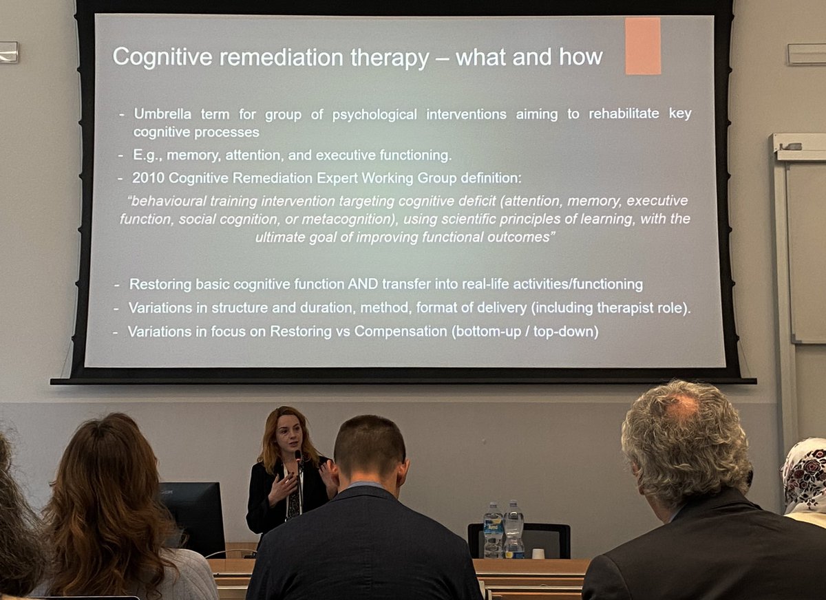 This session was fantastic and was presented by Dr Rebecca Strawbridge <a href="/Strawbr1/">Becci Strawbridge</a> 

It was also personally interesting and important to me as it covered the therapy I deliver (Cognitive Remediation Therapy) at <a href="/kclcfad/">KCL CfAD</a>

#ISAD2023