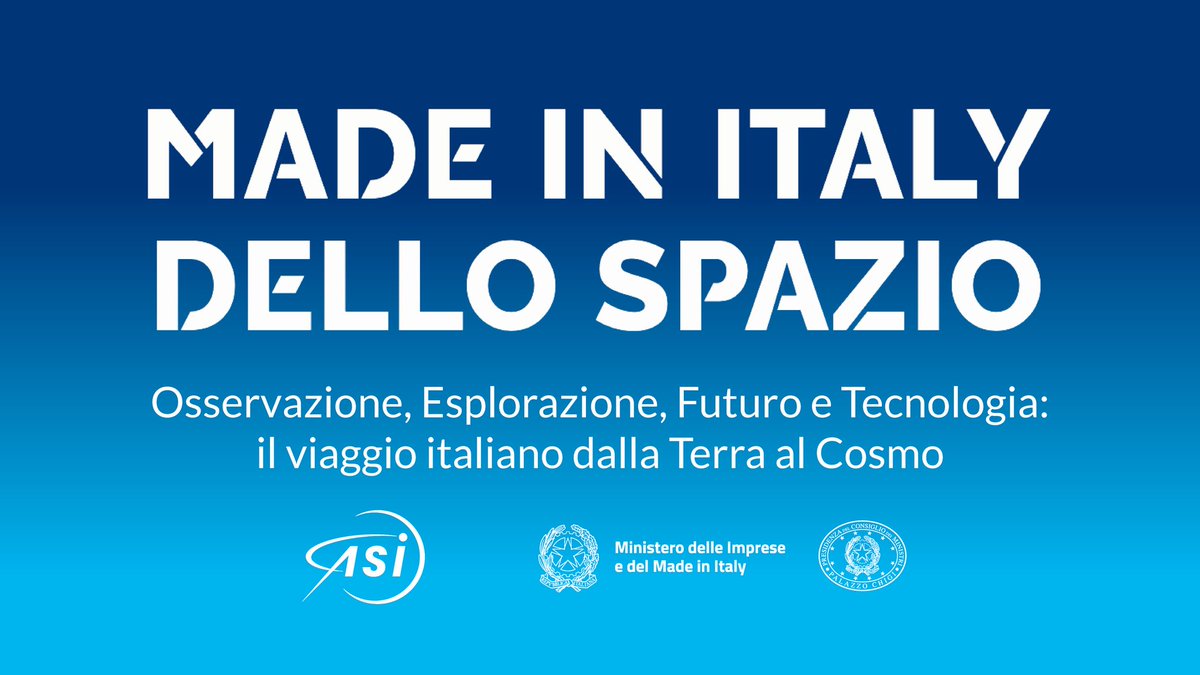 🟦 🛰️ 🇮🇹 La mostra 'Made in Italy dello #Spazio' realizzata con @ASI_spazio sarà esposta a #PalazzoPiacentini sino all’11 gennaio. Si articola in 4 sezioni: Terra, Navigazione, Da Terra a Marte e Nello Spazio Profondo. 🕘 Domani #16dicembre apertura straordinaria al pubblico.