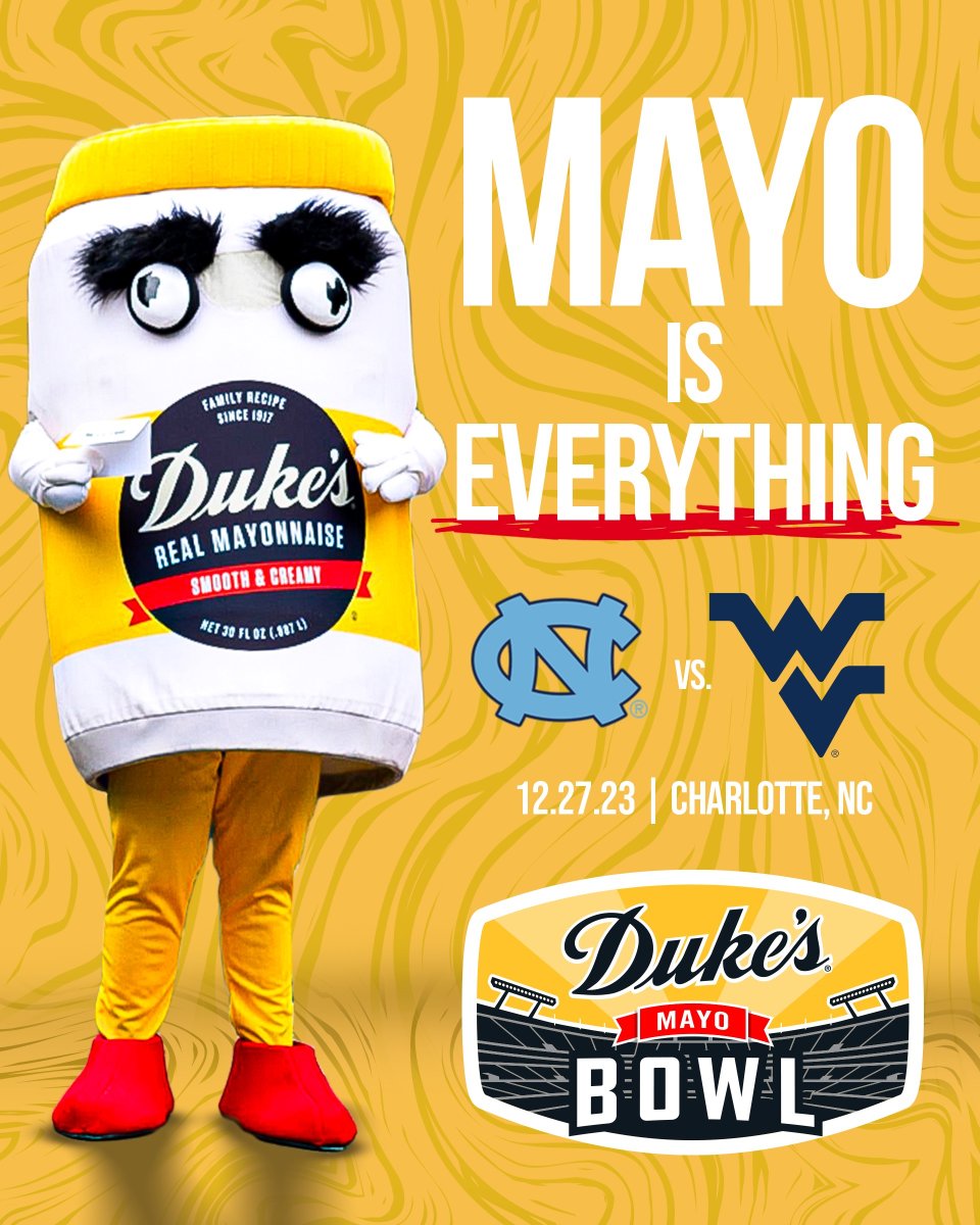 If you want to win big at <a href="/mayocoin69/">MayoCoin</a>'s favourite sporting event of the year head to redd.it/18j517s and predict the spread for the 2023 Duke's Mayo Bowl. Big prizes at stake! <a href="/GoHeels/">UNC Tar Heels</a> <a href="/WVUfootball/">West Virginia Football</a> <a href="/DukesMayoBowl/">Duke's Mayo Bowl</a>  <a href="/DukesMayonnaise/">Duke's Mayo</a>