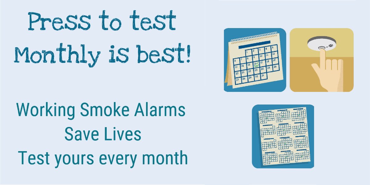 Smoke Alarms Save Lives. Most fire deaths happen in homes with no working smoke alarms. Push the test button on every alarm in your home. The alarm is working if it makes a loud noise when tested.  #SmokeAlarmsSaveLives #PressToTest #FireSafetyTips #BeSafe