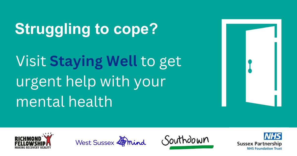 Find your nearest Staying Well service for urgent help with your mental health over the festive period. Staying Well is an out-of-hours service which can support you in a crisis sussexpartnership.nhs.uk/staying-well-s…
#mentalhealthsupport #mentalhealthsussex
