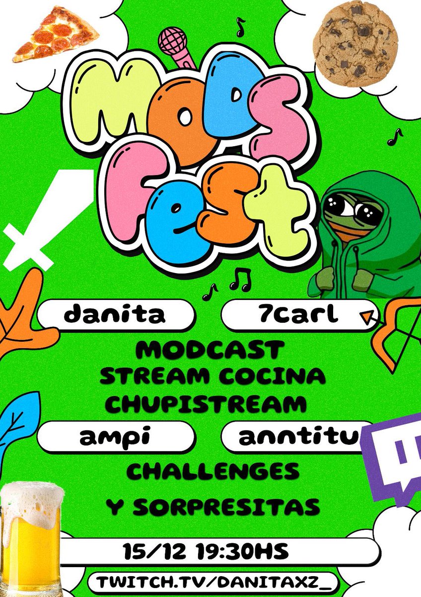 HOY 

Chupistream Cocina + modcast en vivo 💚

twitch.tv/danitaxz_