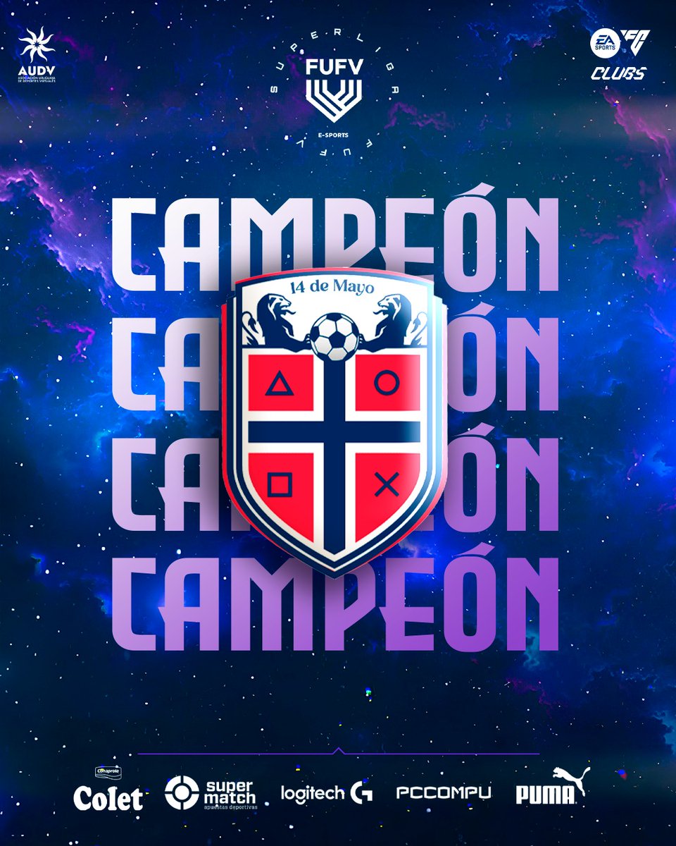 Asociación Uruguaya de Deportes Virtuales (@audvesports) on Twitter photo Felicitaciones a todo el plantel de <a href="/14deMayoClubPro/">14 De Mayo</a> 🏆⬆️🎮⚽️ CAMPEÓN #SuperligaFUFV T-29
🔥👏👏👏 <a href="/PUMA_Uy/">PUMA Uruguay</a> Felicitaciones a todo el plantel de <a href="/14deMayoClubPro/">14 De Mayo</a> 🏆⬆️🎮⚽️ CAMPEÓN #SuperligaFUFV T-29
🔥👏👏👏 <a href="/PUMA_Uy/">PUMA Uruguay</a>