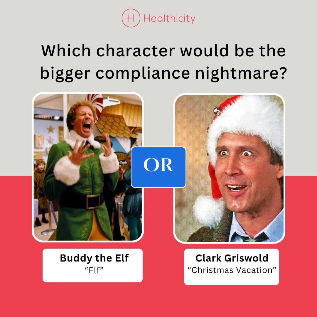 healthicity's tweet image. In the spirit of the holiday season, we have to ask...

Which character would give your team a bigger compliance headache? Drop your answer in the comments below! ⬇️

#compliance #complianceofficer #compliancehumor