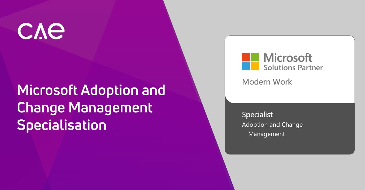 Congratulations to our team for achieving the Microsoft Adoption and Change Management Specialisation! 🚀 Read on to learn how we achieved this prestigious accreditation.  🌟

eu1.hubs.ly/H06HJPf0

#thisiscae #microsoft #cloud #adoption #changemanagement