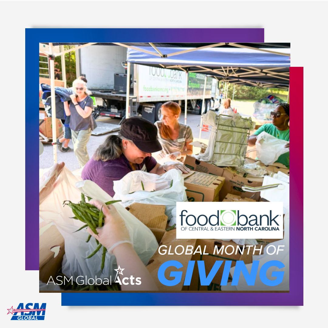 For the #ASMGlobalMonthOfGiving, the team is giving back in a big way! We’re joining team members across the world to serve our local communities! We’re excited to be partnering with @FoodBankCENC @ASMGlobal #ASMGlobalActs #ImagineTheImpact