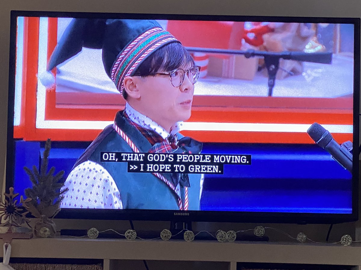 bbrealliety's tweet photo. “God’s people moving” on #BBReindeerGames Clearly Julie has taken over the closed captioning. 🙏 https://t.co/OLiGSyS8i6