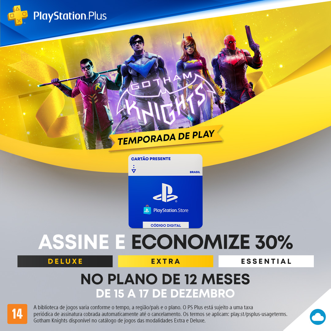 Nuuvem.com on X: A Temporada de Play traz descontos especiais para você 💙  Garanta o seu Gift Card PlayStation na Nuuvem, parcelando em até 4x SEM  JUROS, e assine um plano de