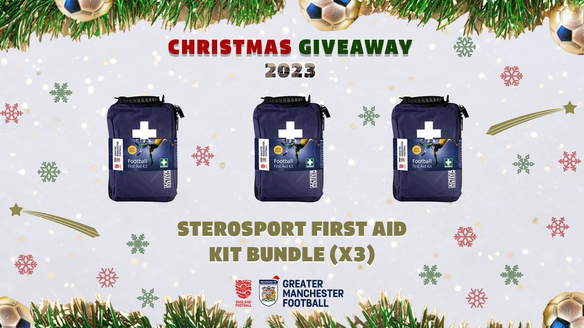 𝘾𝙝𝙧𝙞𝙨𝙩𝙢𝙖𝙨 𝙂𝙞𝙫𝙚𝙖𝙬𝙖𝙮 🎁 | Day 1⃣ Make sure you are following us to enter⚠️ Hit repost and reply to this post with your club name, for your chance to win 3 @sterosport 𝐅𝐢𝐫𝐬𝐭 𝐀𝐢𝐝 𝐊𝐢𝐭𝐬! Good Luck 🤞