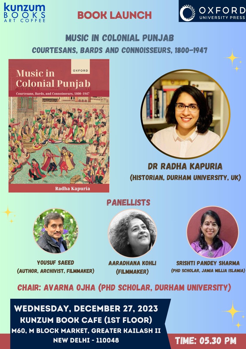 Friends in Delhi, beyond thrilled to launch my book @kunzum GK2 on 27 December, with reflections from the brilliant @saeedyousuf @srishtipandey88 and Aaradhana Kohli @IAWRT_India. Please come and celebrate with me? 😄🙂