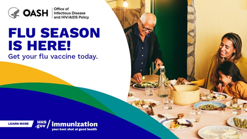 If you are gathering with loved ones during the holiday season, now is a great time to catch-up on recommended vaccines, like the #FluVaccine. It takes about two weeks after you get the #FluVax for the best protection to develop. #FightFlu