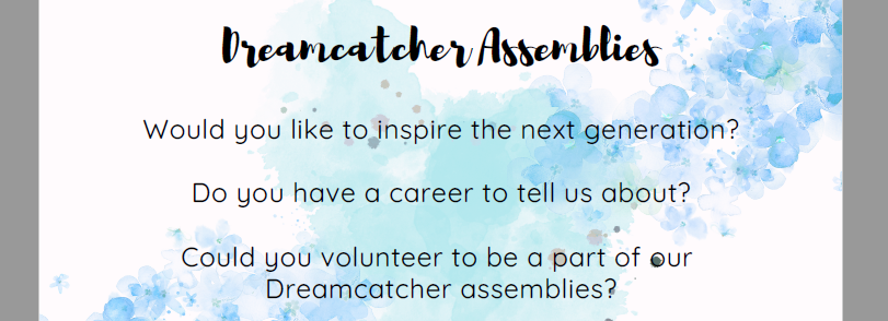 We are looking to start our dreamcatcher assemblies after the Christmas break!

If you are a local business who could spare some time to come and talk to us about your career then please let us know via a message! <a href="/StHelensChamber/">St Helens Chamber</a>