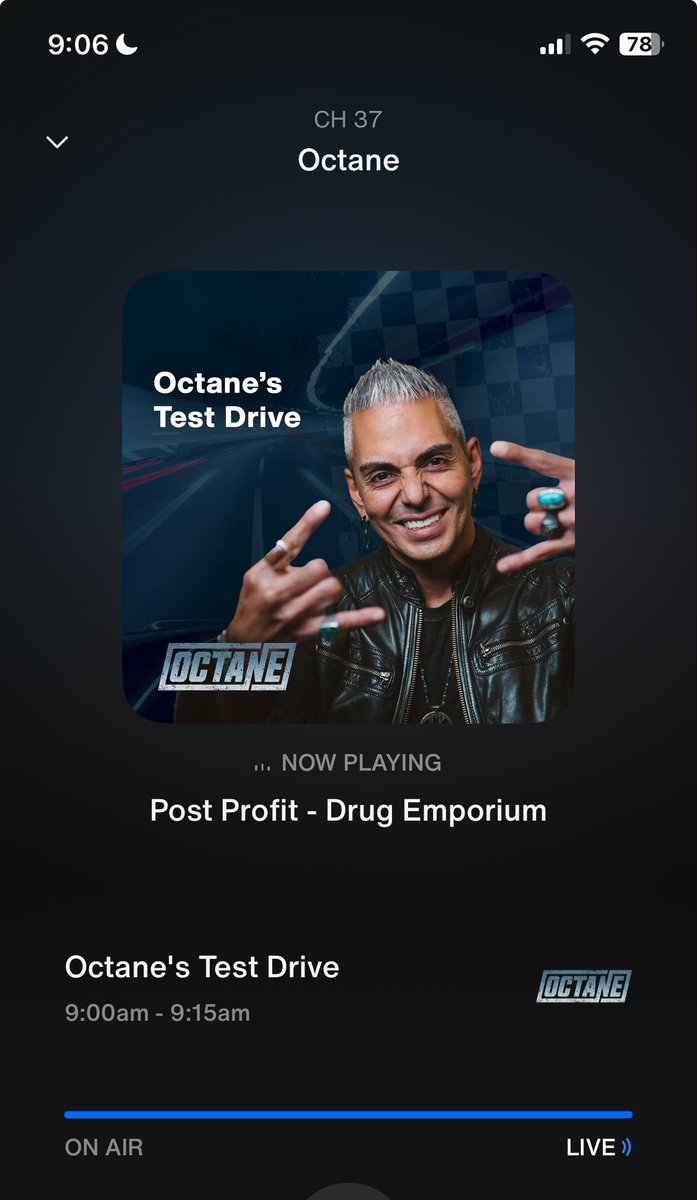 @Post_Profit song #DrugEmporium is a killer track! I love hearing it spin on @SiriusXMOctane #OctaneTestDrive with @josemangin. I’d really like to see this one get added to the rotation. 🔥🤘🏻🔥🤘🏻🔥 #siriusxmoctane #postprofit #hardrock