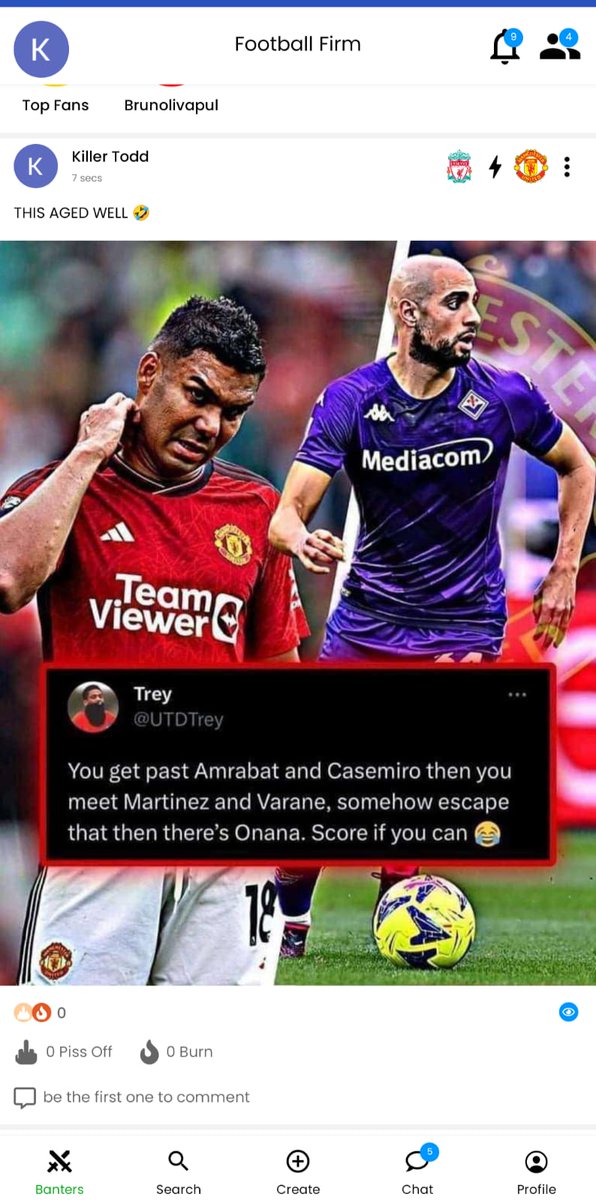 footballfirmhq's tweet photo. Good to see lads having fun on #FootballFirm app π€£π€£
#LFC #MUFC https://t.co/9VpwGvuDHc